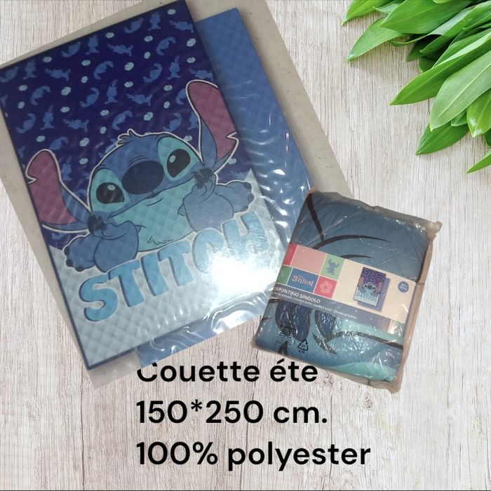 Couette été couvre lit stitch disney