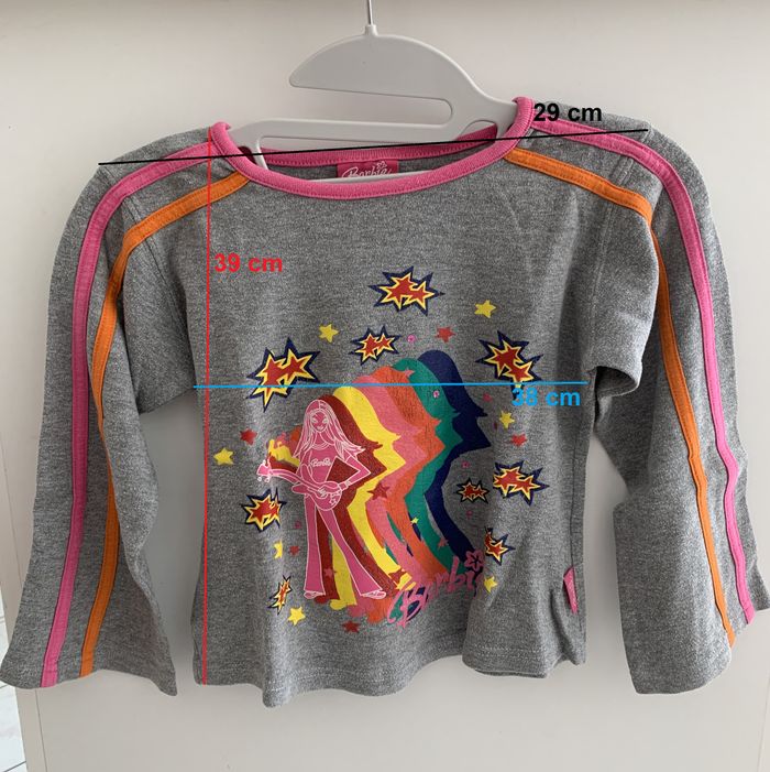Sweat gris opprimé Barbie · Taille 8 ans / 128 cm - Barbie - photo numéro 3