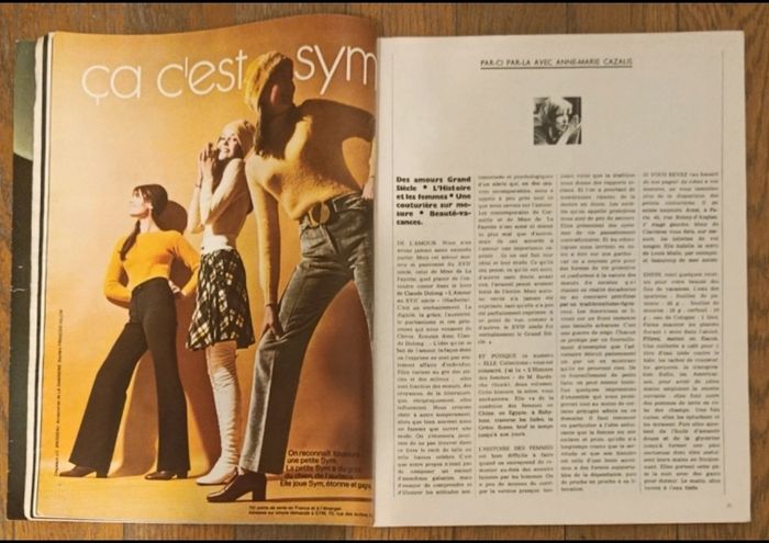 Ancien magazine Elle spécial mode Collections 70 N°1237 de 1969 vintage - photo numéro 4