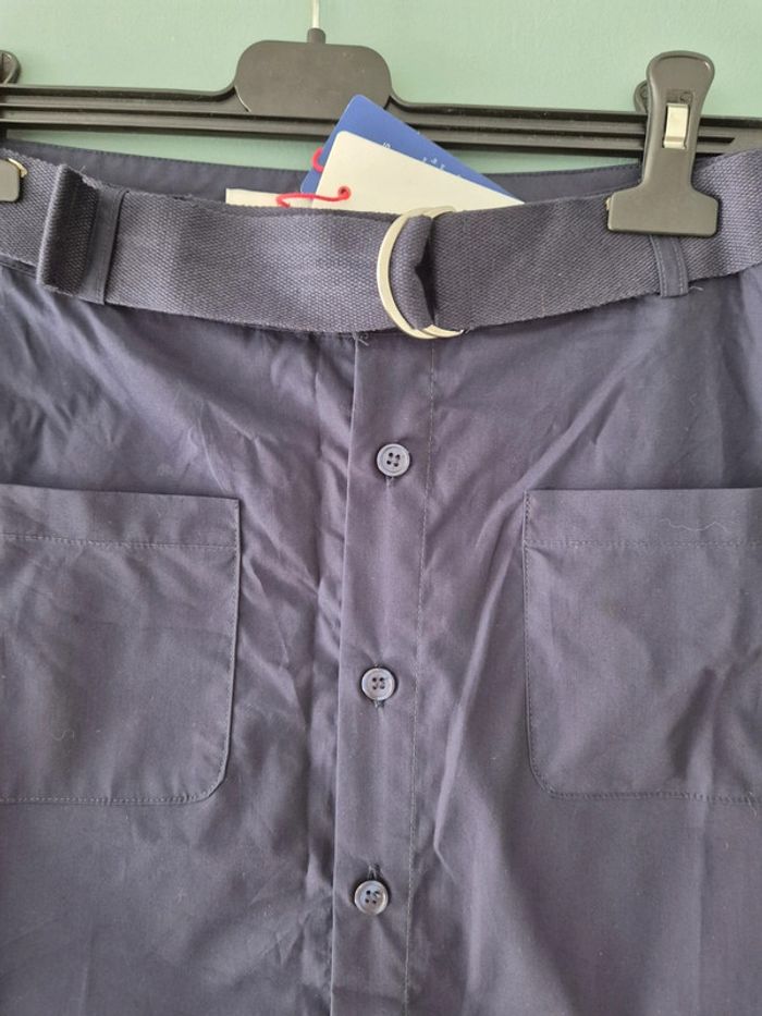 Jupe trapeze bleu marine, cyrillus, neuve taille 34 - photo numéro 4