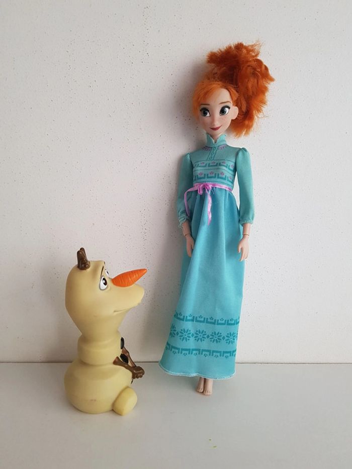 Disney Traîneau reine des neiges, olaf et poupée Anna chantante - photo numéro 4