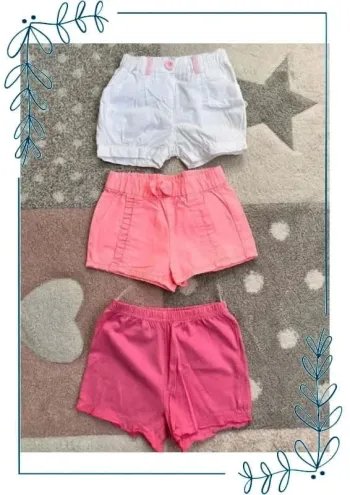 Lot de 3 shorts 80 cm fille