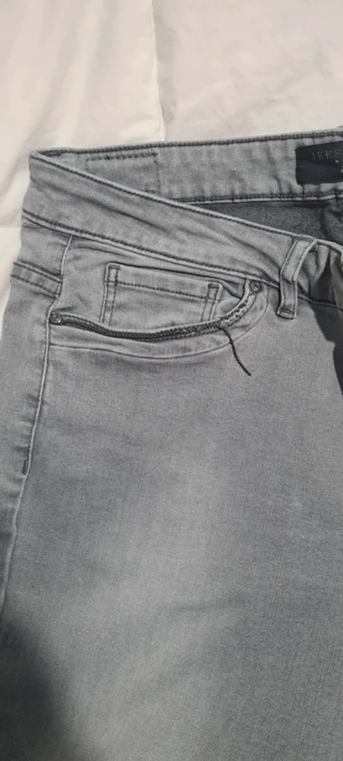 Jean skinny gris IKKS - photo numéro 3