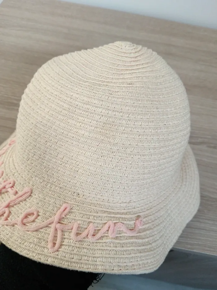 Chapeau paille fille 51cm - photo numéro 3