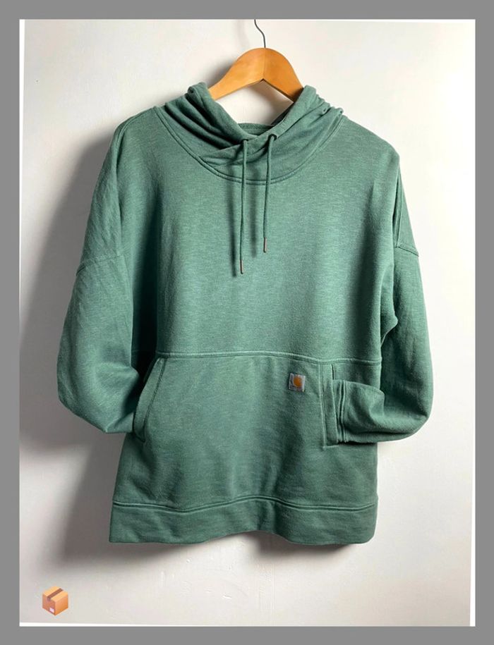 🧥 Sweat à capuche Carhartt – Taille L – Vert kaki – Homme