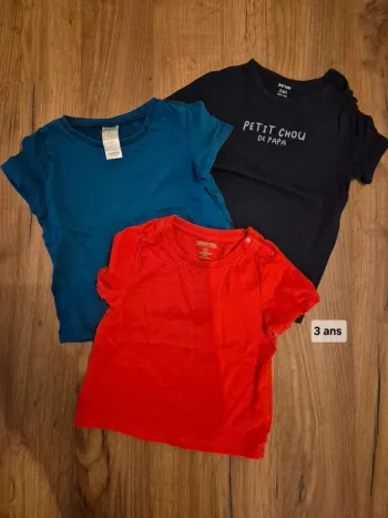Lot T-shirt manche courte Garçon 3 ans