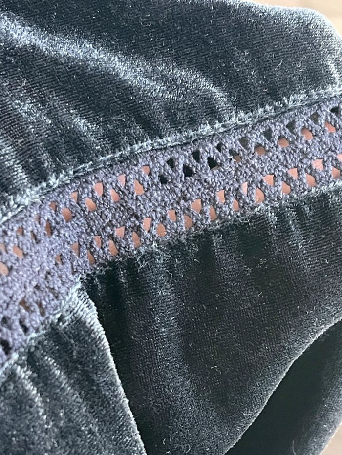 Robe manches longues en velours couleur bleu nuit Mademoiselle R de la redoute - photo numéro 6