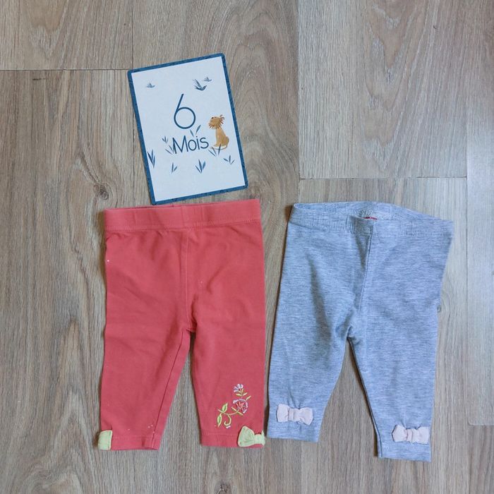 Lot 2 leggings 6 mois