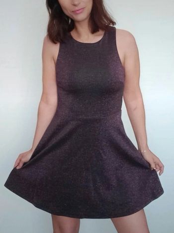Robe patineuse violette pailletée taille 38