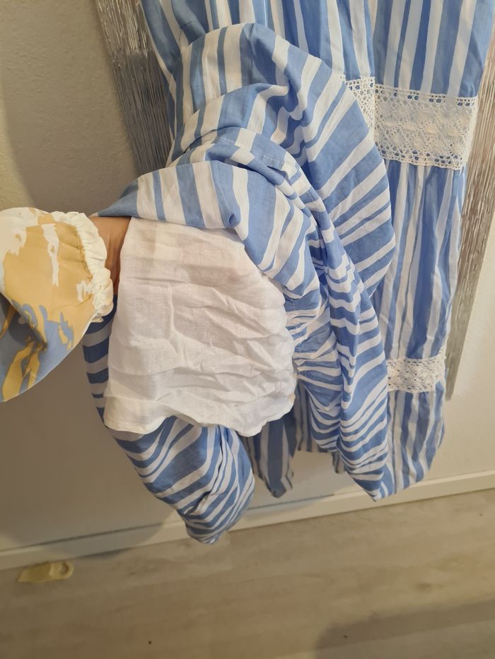 Robe raillé bleu ciel - photo numéro 3