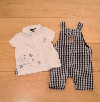 Salopette + t-shirt Sergent Major 9 mois