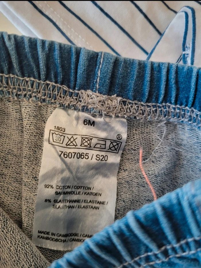 Lot 4 ensembles shorts +tee-shirts 6 mois marques mélangé - photo numéro 13