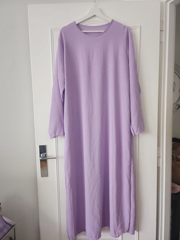 Robe longue lilas