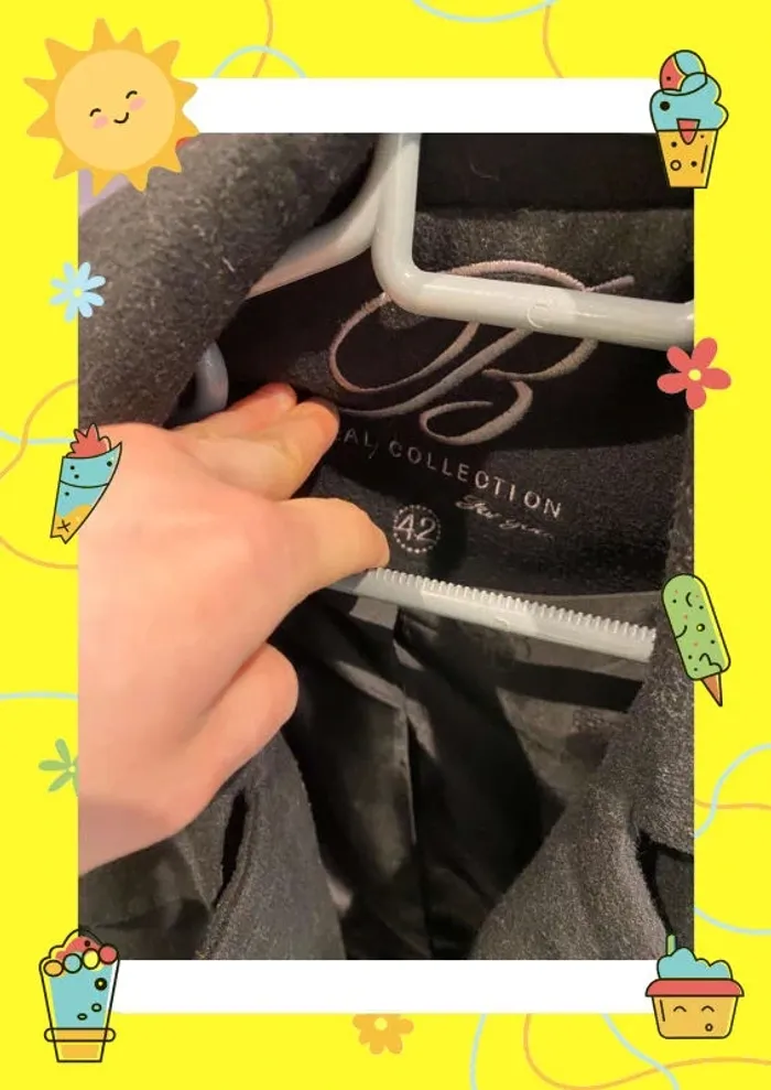 Manteau Bréal 42 noir - photo numéro 5