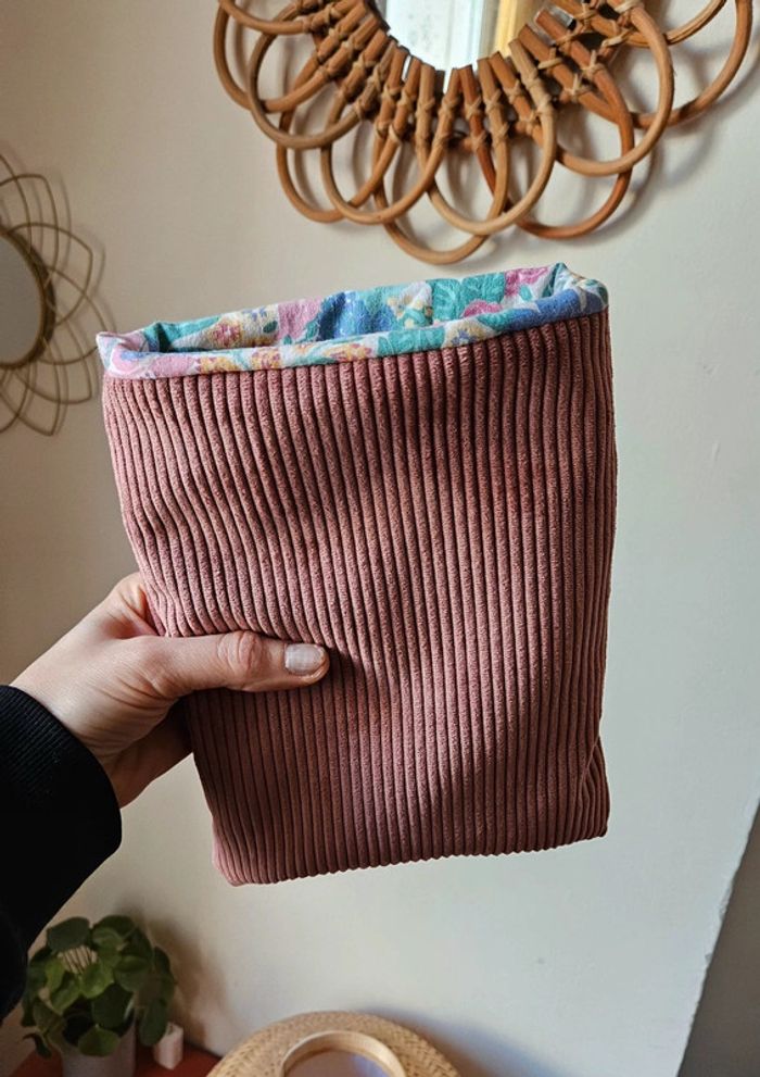 Pochette de livre velours côtelé - photo numéro 4