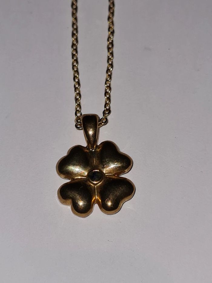 Collier plus pendentif trèfle - photo numéro 3