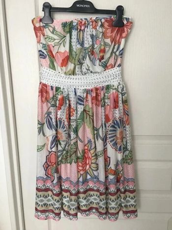 Robe bustier à fleurs Mango 36