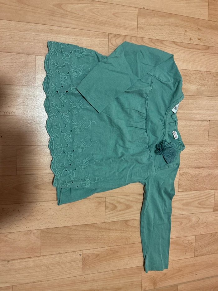 tee shirt manches longues vert zara