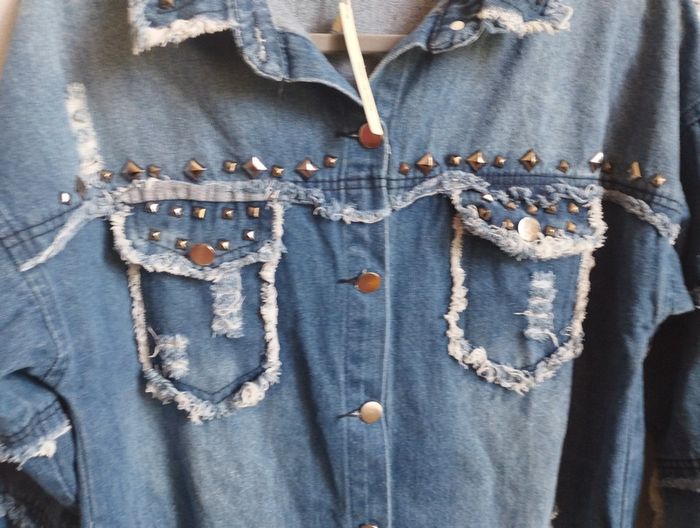 Veste en jeans taille M/L - photo numéro 3