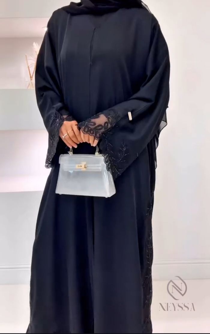 Abaya kimono noir - photo numéro 2