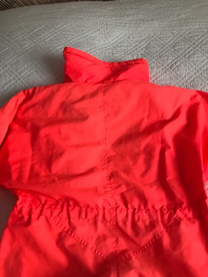 Salopette combinaison de ski rétro vintage orange fluo années 80 xs ou 12 ans - photo numéro 9