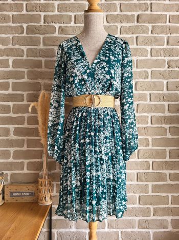 Robe fluide à jupe plissée et imprimé fleuri Cache Cache - Neuve