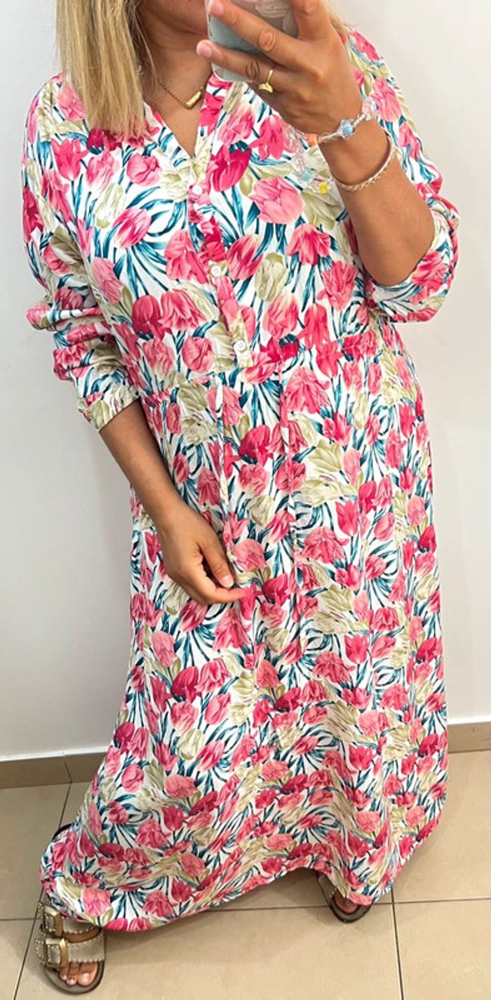 Robe à fleurs longue Taille L-XL - photo numéro 7