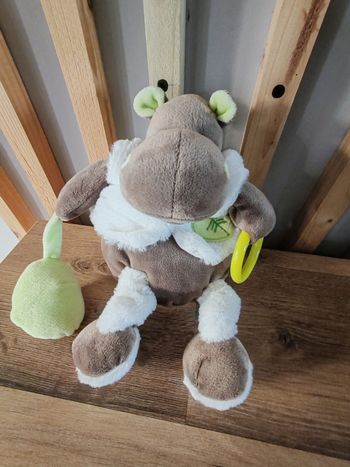 Bazile hippopotame marron et vert d activité