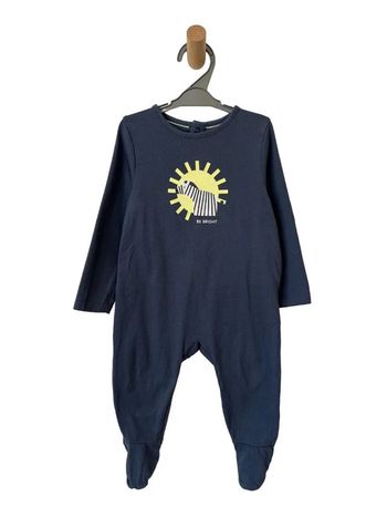 Pyjama coton gris-bleu (zèbre + soleil) - Okaïdi 23 mois (86cm)