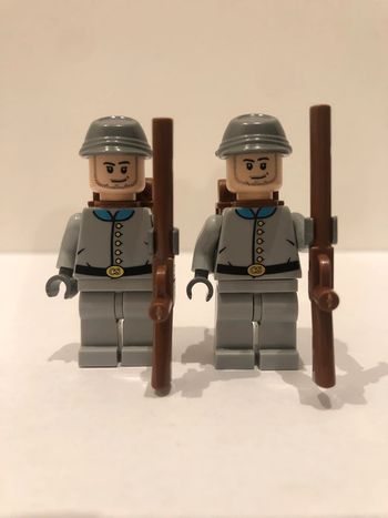 Figurine type lego 2 soldats sudiste. Soldats