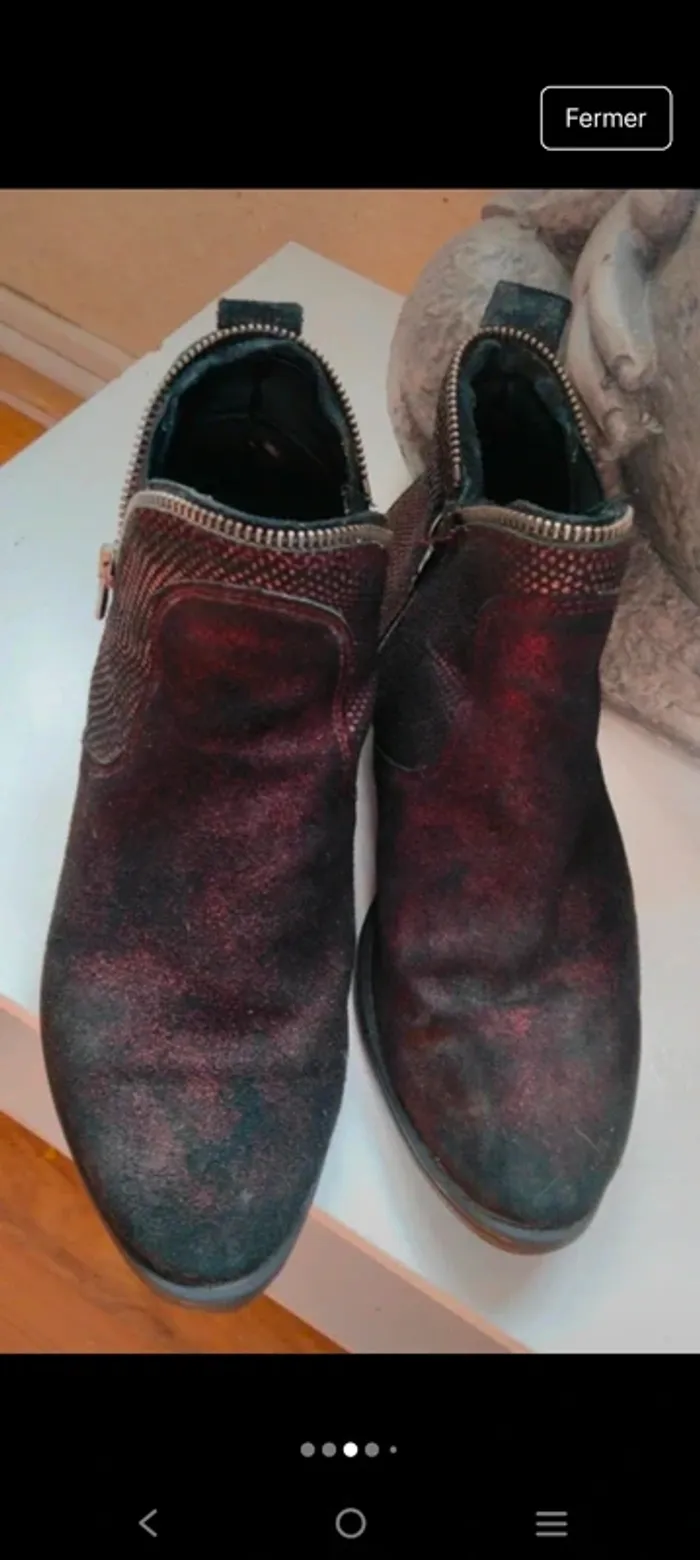 Bottines femme de marque Besson en cuir pointure 37 - photo numéro 3