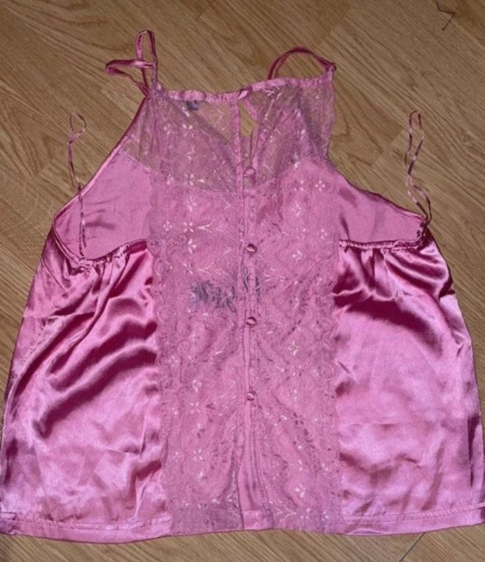 Pyjama TQF en soie rose - Short+Top - Taille M - Neuf sans étiquette - photo numéro 2