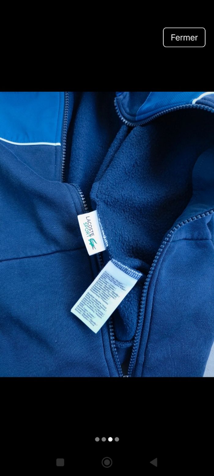 Gilet veste lacoste - photo numéro 3