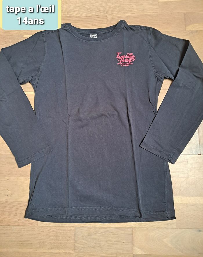 Lot de 2 tshirts manches longues 14ans dont 1 col roulé kiabi tape à l'oeil - photo numéro 3