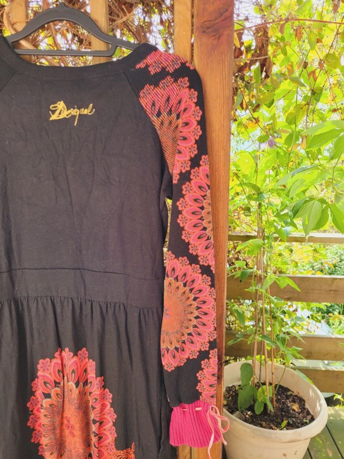Superbe robe effet pull Desigual, Taille M (40), noite et rouge - photo numéro 10