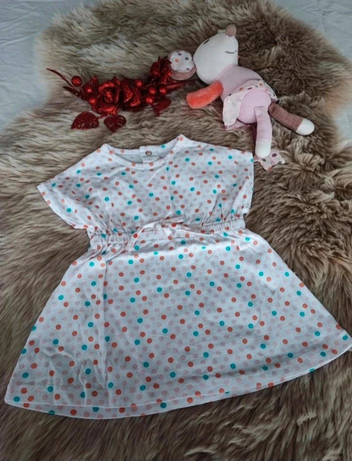 Robe blanc pois bebe reve 3 mois