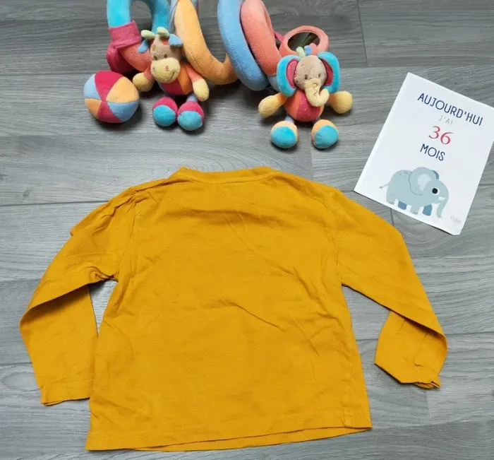 T shirt manches longues moutarde New York 3 ans In extenso - photo numéro 5