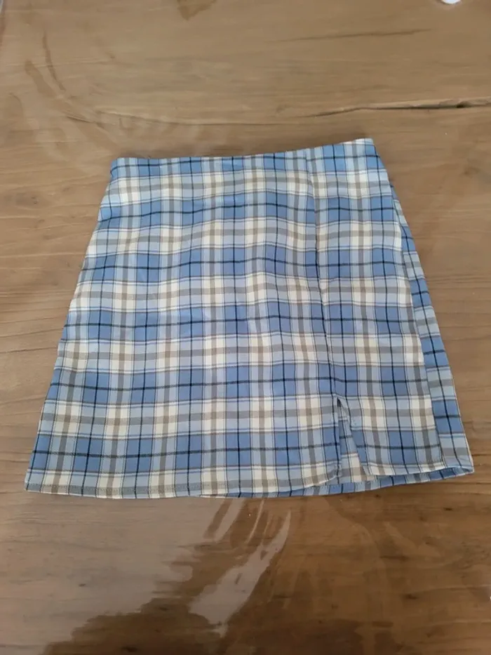 Jupe bleu à carreaux