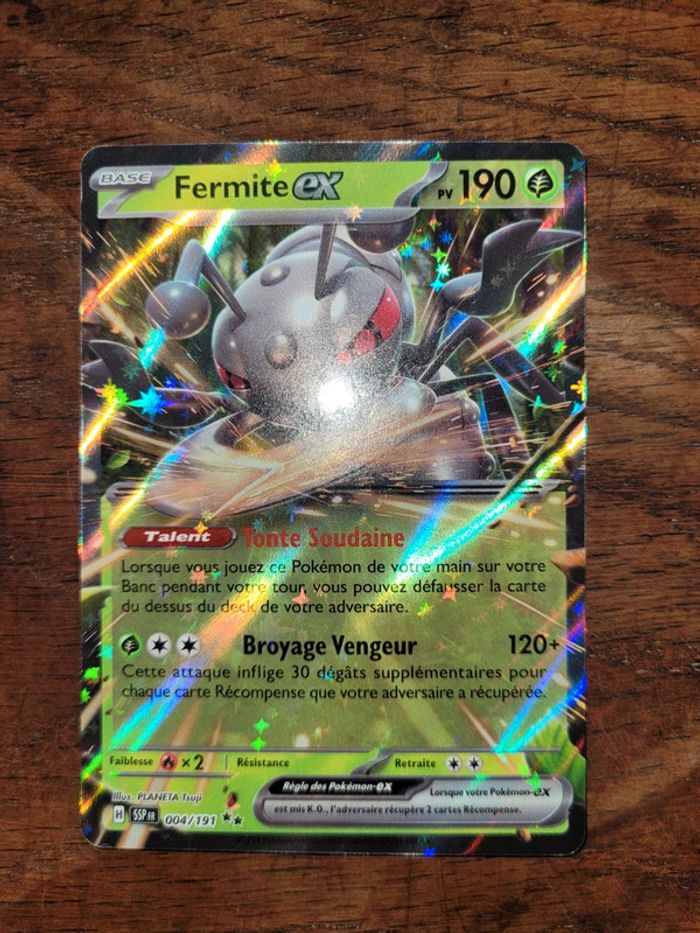 Vends carte pokemon fermite 004/191 étincelles déferlantes - photo numéro 2
