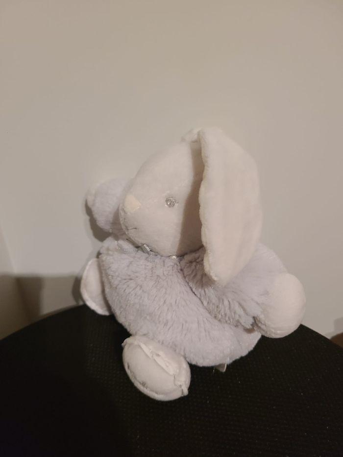 Doudou Lapin boule bleu Perle KALOO - photo numéro 3