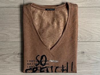 T-shirt marron en lin Ikks T-XS