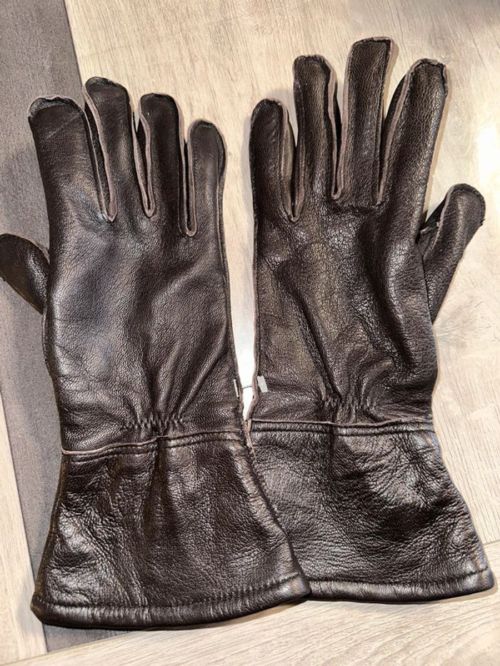 Gant en cuir de moto mixte