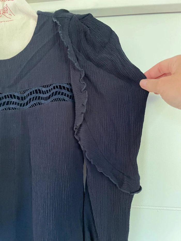 Top manches longues Ba&sh XS Bambou bleu nuit - photo numéro 4