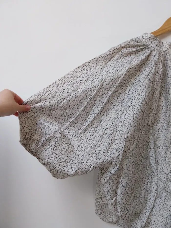 Blouse à fleurs blanche H&M 42 - photo numéro 3