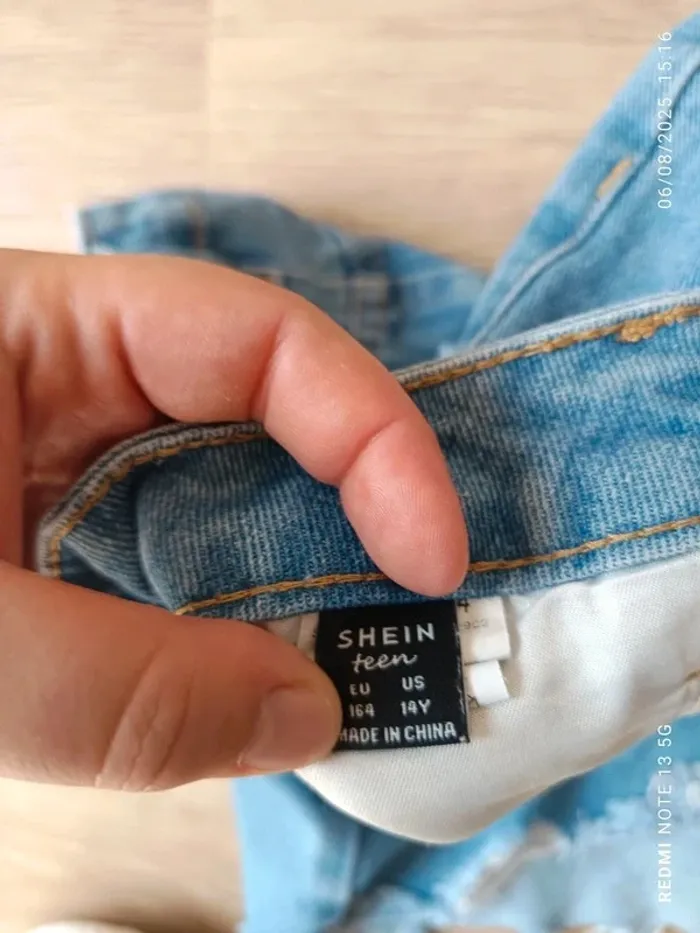 Magnifique short en jean shein taille 14 ans - photo numéro 3