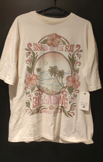 Tee-shirt crème motifs fleuri Billabong