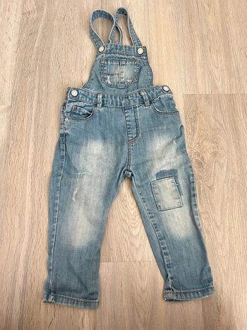 Salopette jean fille 12/18 mois Zara