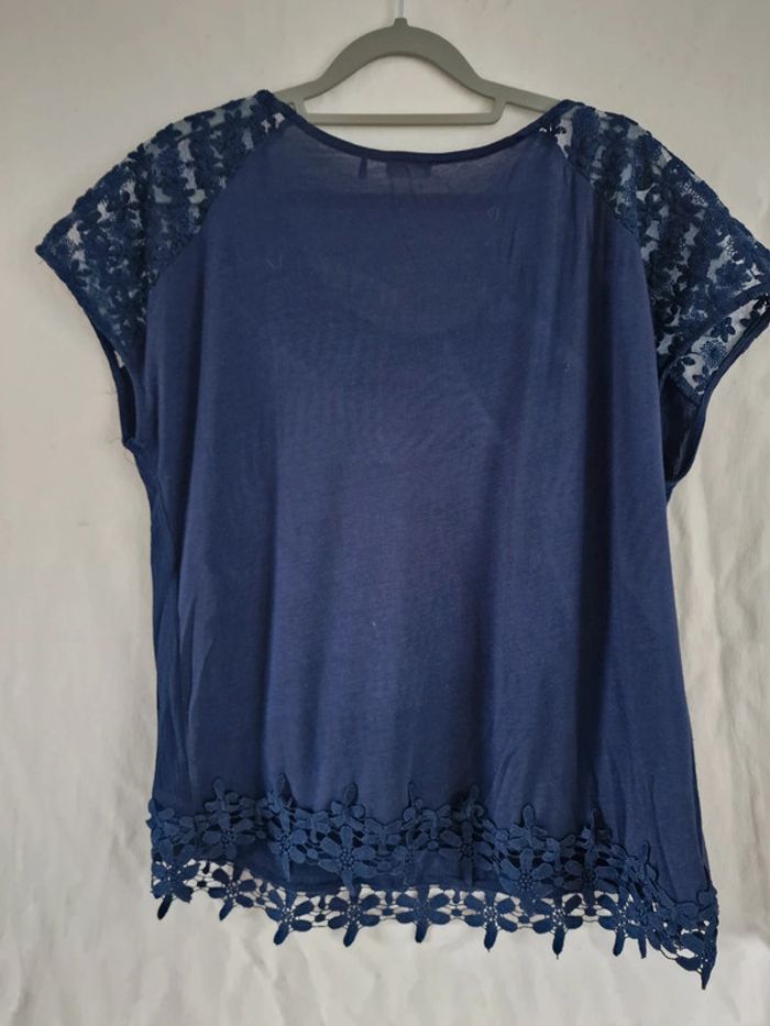 T shirt bleu marine naf naf - photo numéro 2