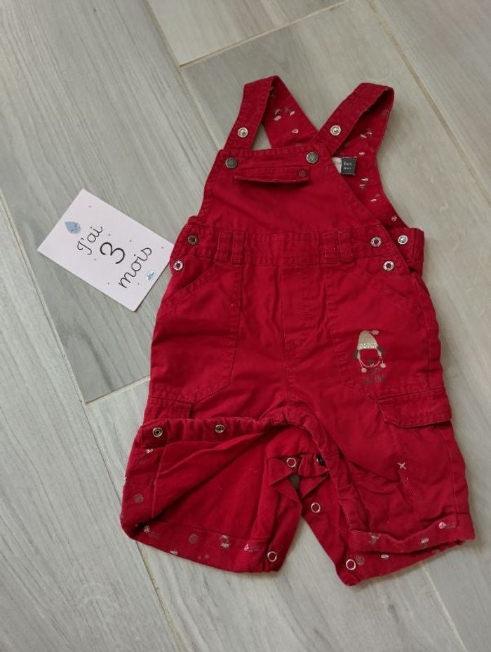 Salopette rouge 3 mois