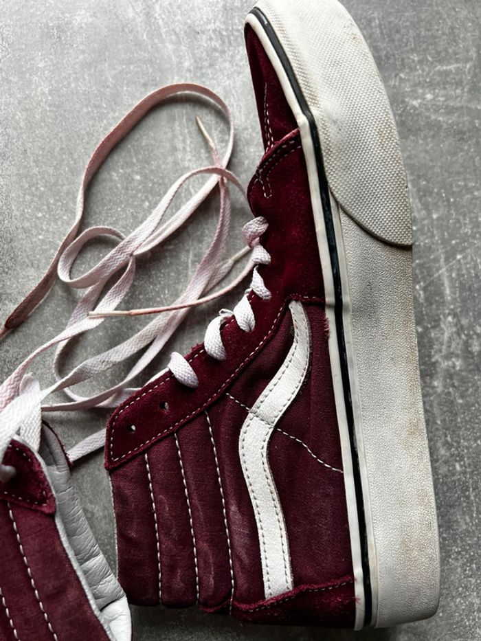 Vans montante bordeaux 40 bon état - photo numéro 2